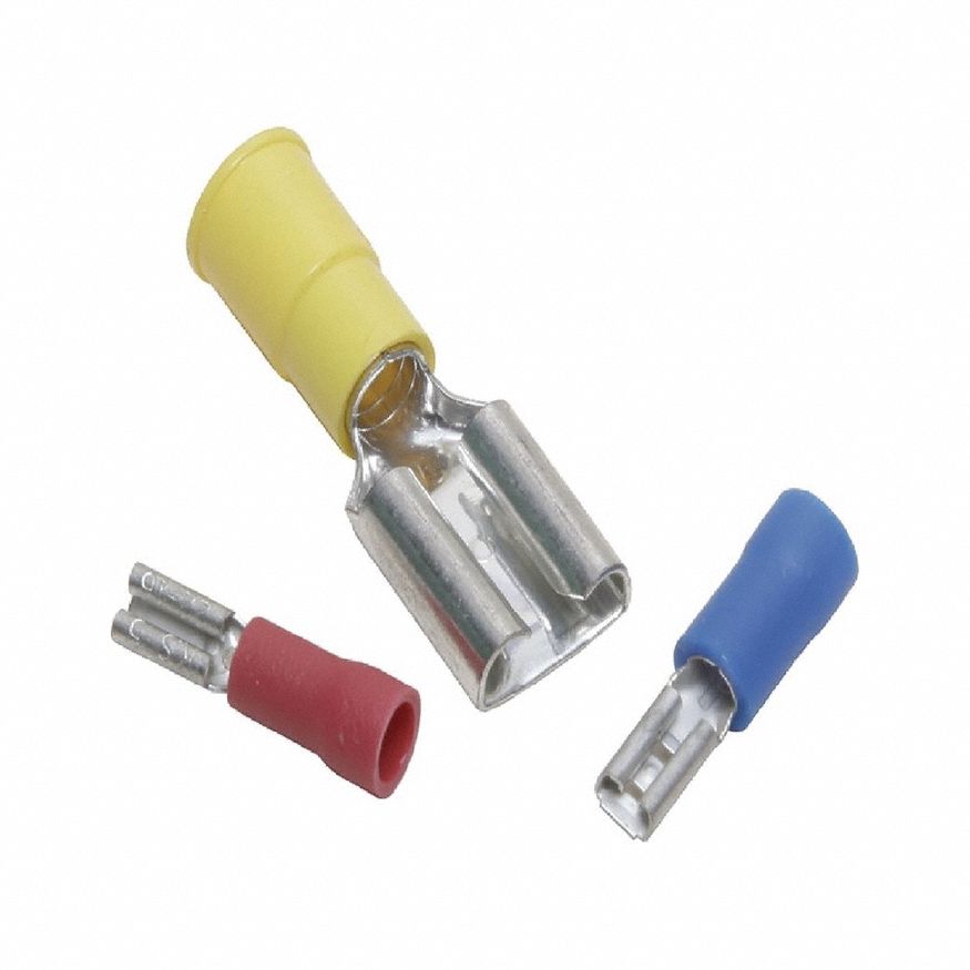 BURNDY Wire Disconnect: Female Socket, Red, Nylon, Partial Coverage, 16 AWG – 22 AWG Wire Size (MPN QN18F11X02D). Key specifications — attr1307035: BURNDY; attr1307036: QN18F11X02D.