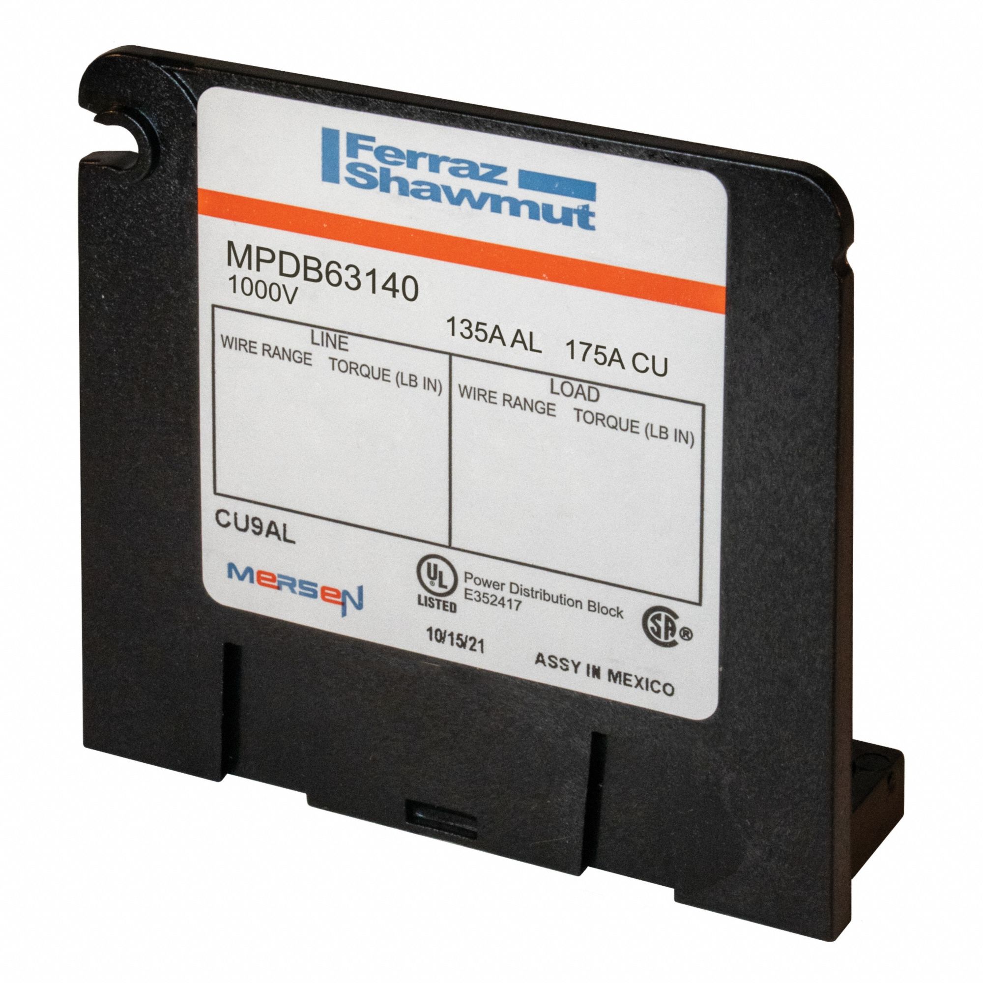 Power Distribution Block,  175 A,  1, 000 V