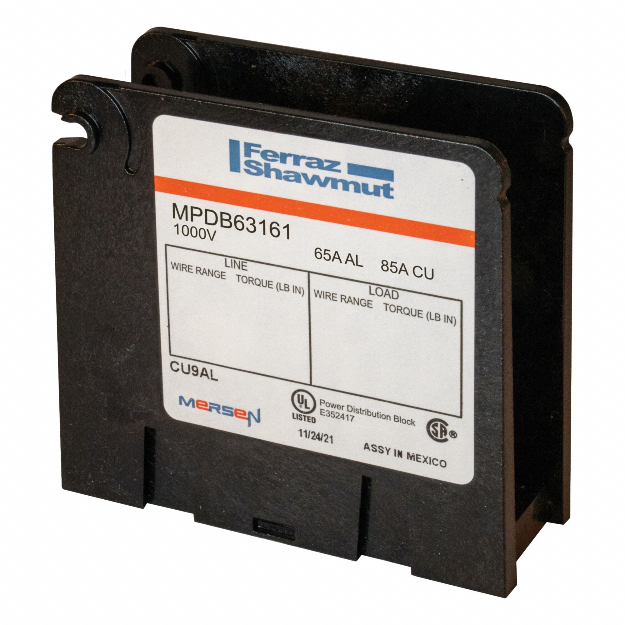 PowerDistributionBlock, 85A, 1, 000V, 1Poles