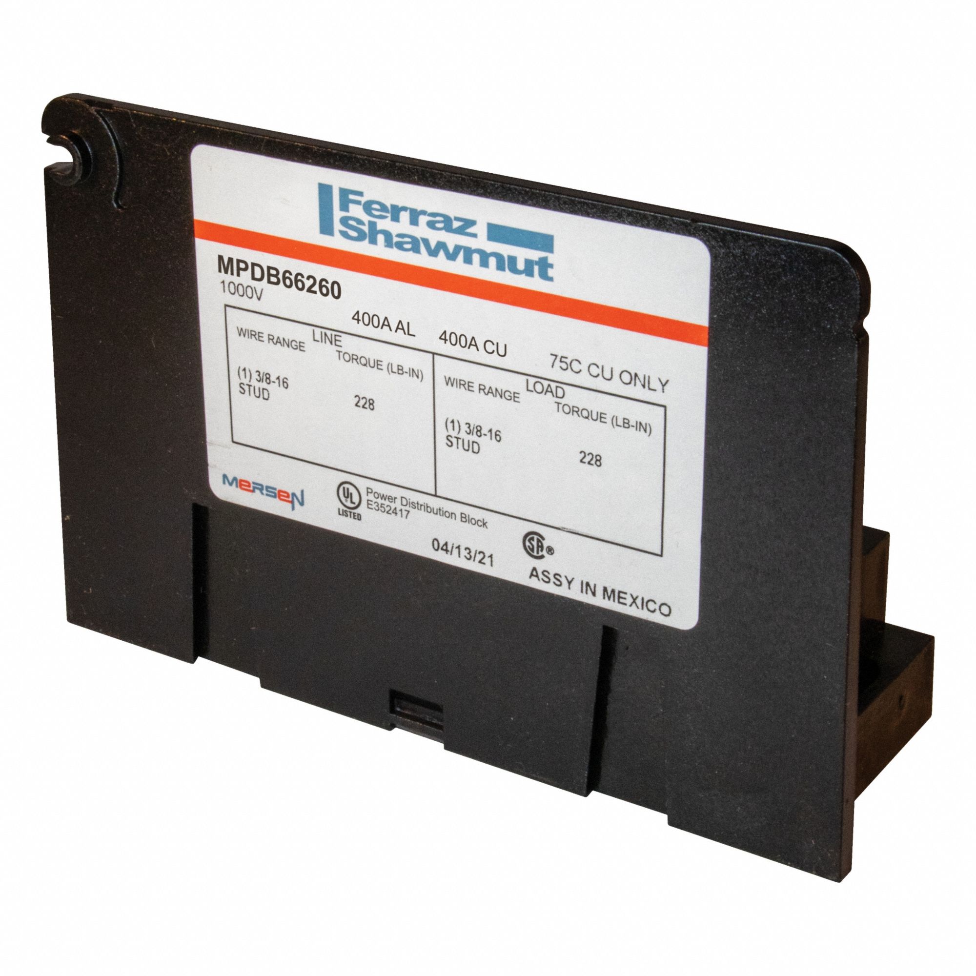 Power Distribution Block: Open, Stud, Stud