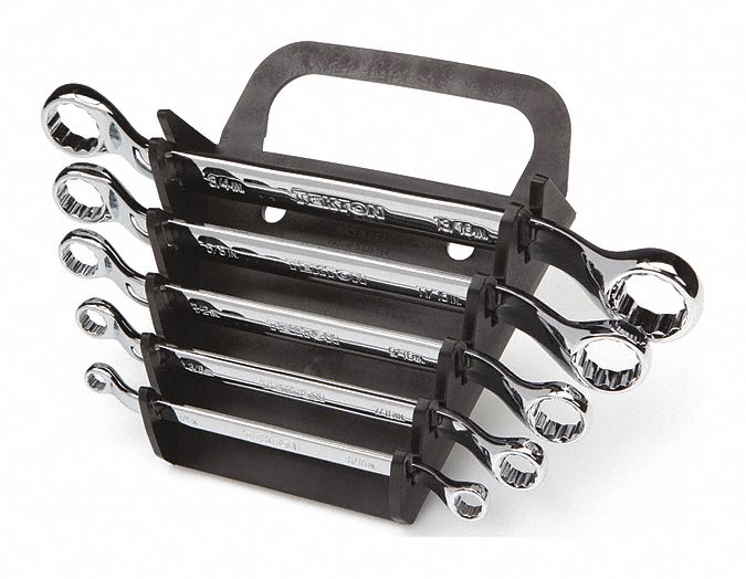 OffSet Box End Wrn Set, SAE 5pc 45deg.