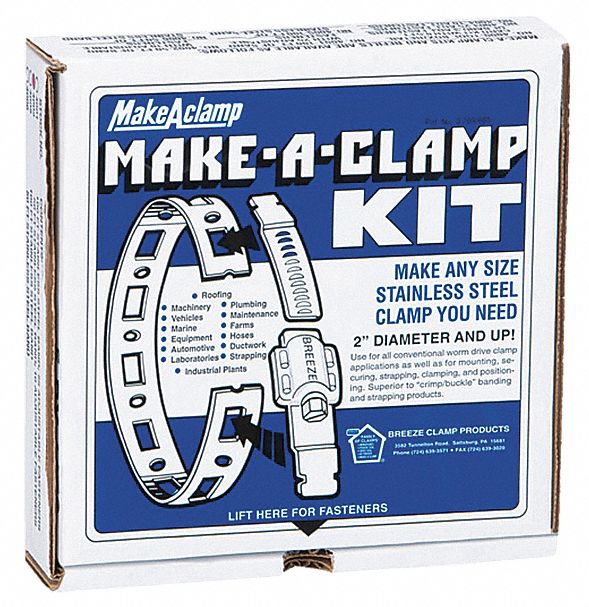 MakeAClamp Kit,50 ft. Band,10 Fastenrs Grainger