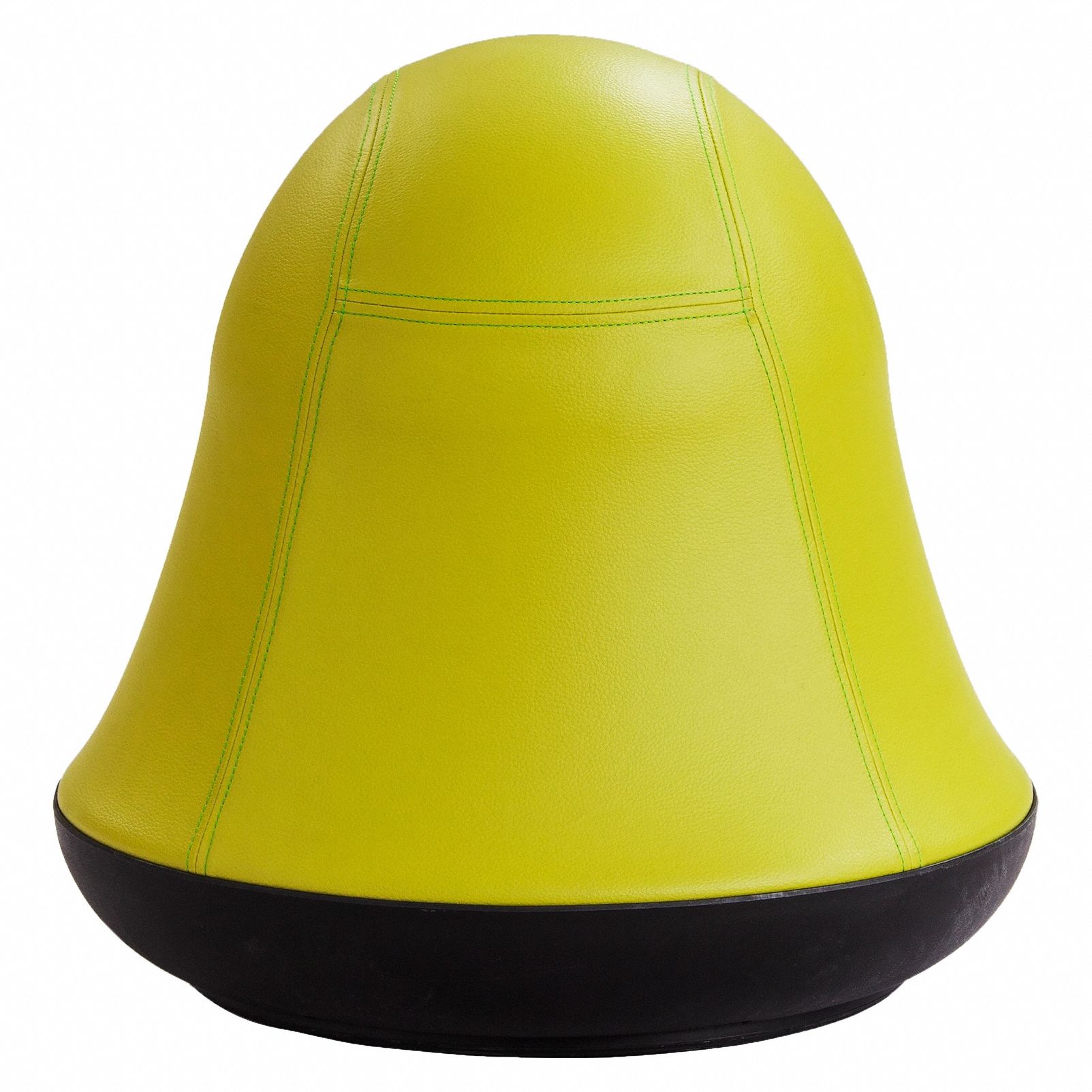 Ball Chair: 16 3/4 in Max Overall Ht, 17 in Overall Wd, Swivel, Green, 11 in Seat Wd