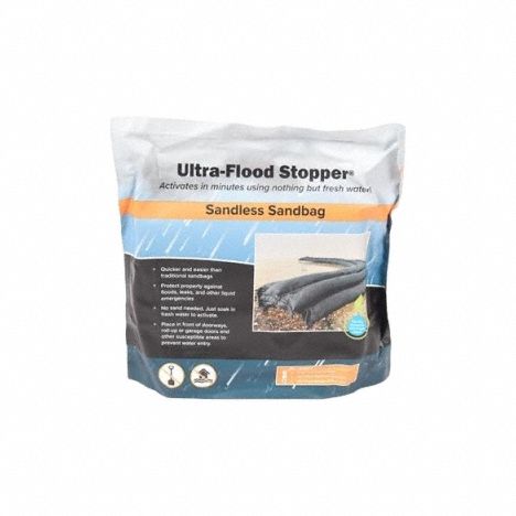 Water Activated Flood Bag: Fresh Water, 1/4 in Overall Ht, 8 in Overall Wd