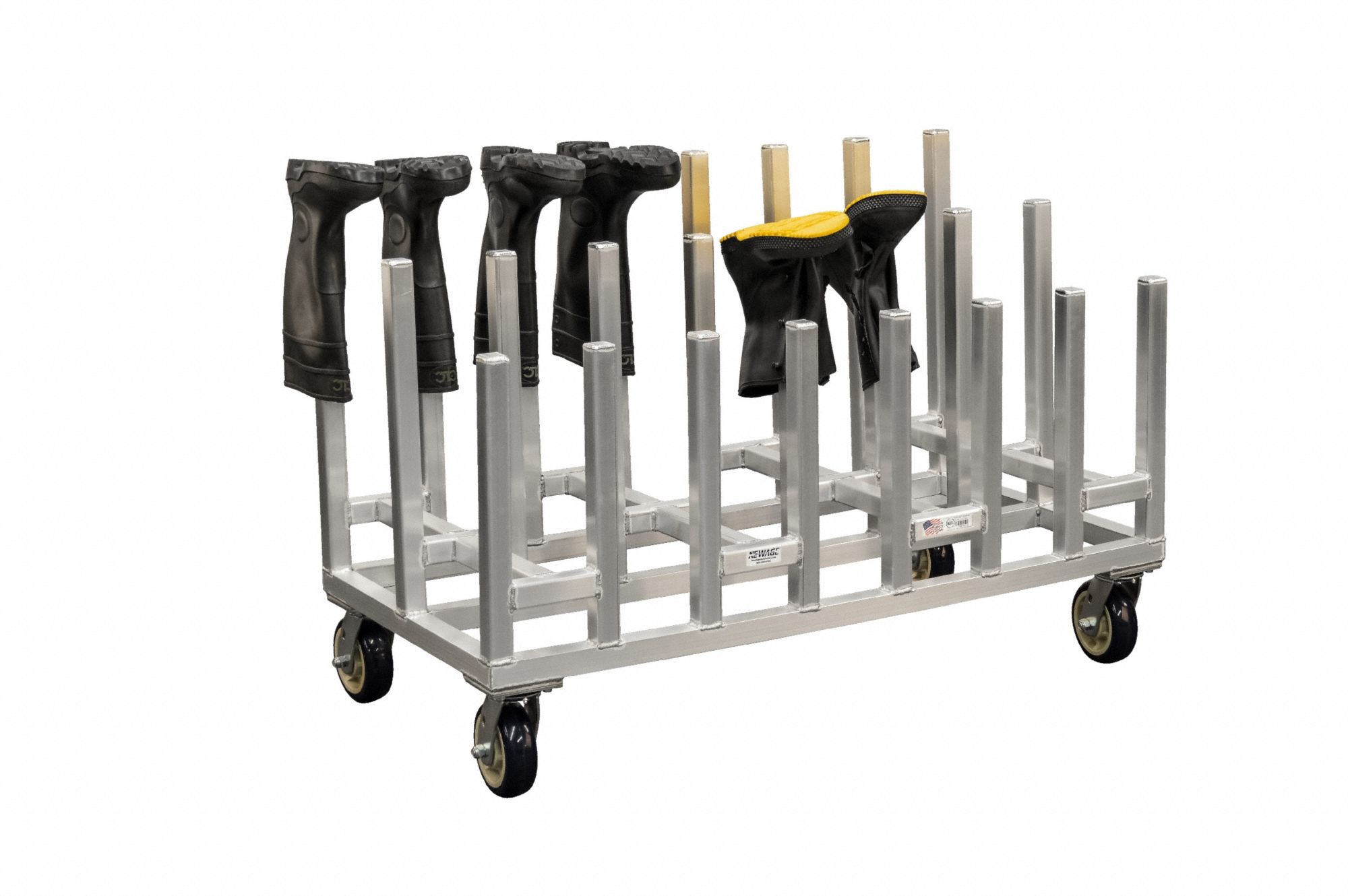 Footwear Drying Rack: Footwear Drying Rack, Aluminum, 50 1/2 in Overall Lg, 54511