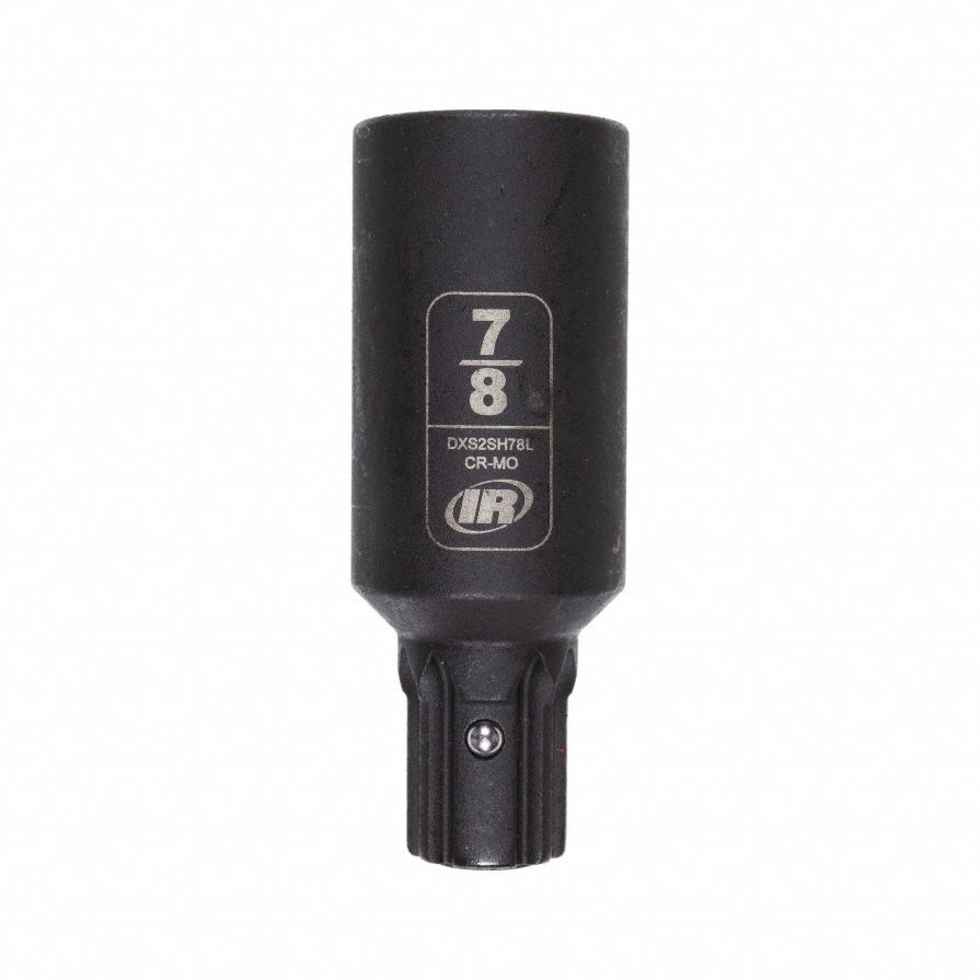 Impact Socket: SAE, 7/8 in Socket Size, 6-Point, Deep, 2 61/64 in Overall Lg