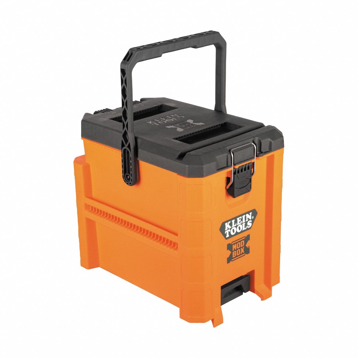 Tool Box: 15 1/2 in W x 14 3/8 in H, 0 Drawers, Polymer, Orange