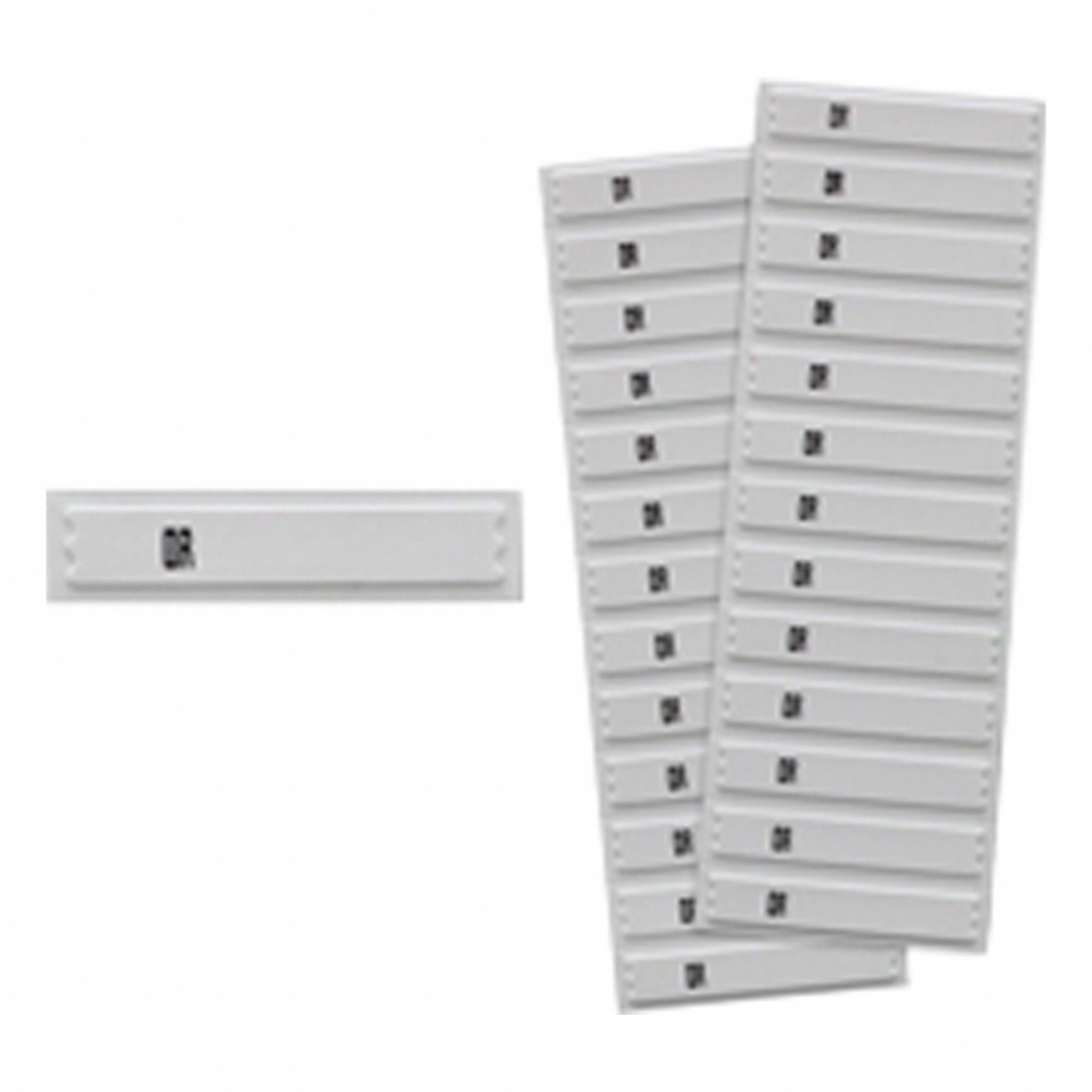 Security Labels: Electronic Article Surveillance, Self-Adhesive, Non-Deactivatable, White, Magnetic