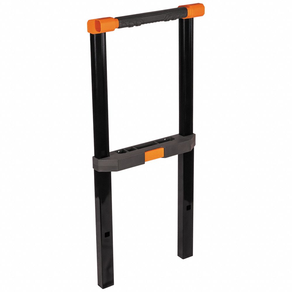 Handle: 16 3/4 in W x 3 5/8 in H x 26 in D, Metal, Gray