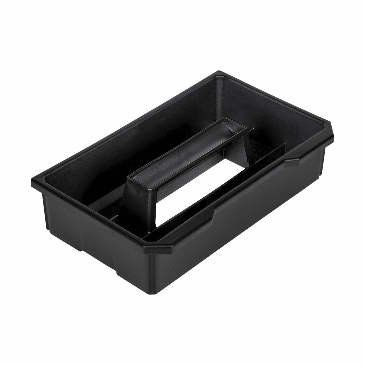 Tool Tray: 8 3/16 in W x 3 1/2 in H x 13 5/16 in L, 1 Dividers, 1 Pieces, Plastic, Gray