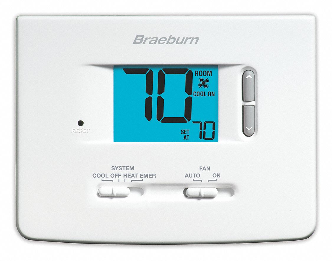 Braeburn low voltage thermostat 18 to 30vac 54da99 1220nc grainger