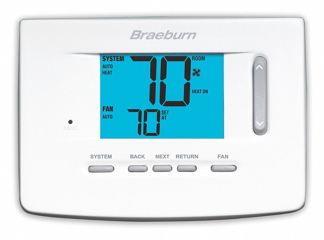 BRAEBURN, Heat and Cool, Auto and Manual, Low Voltage Thermostat ...