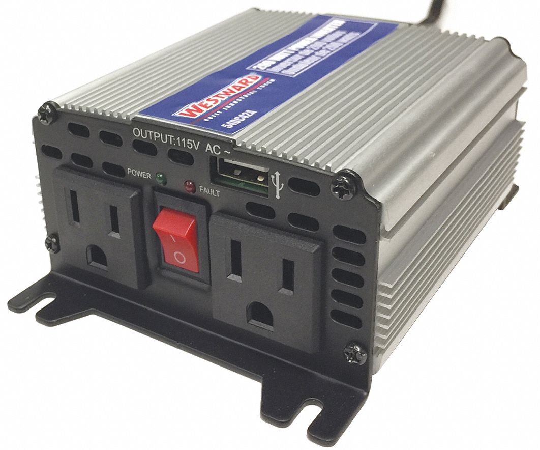 WESTWARD Inverter, 200W Nominal Output, 2 Outlets 54DC4254DC42
