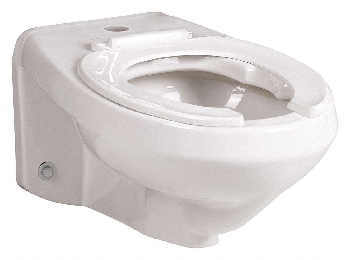 Toilet Bowl: Mansfield, 1.28_1.6 Gallons per Flush, Elongated Bowl, Wall Hung Rough-In, Top Spud