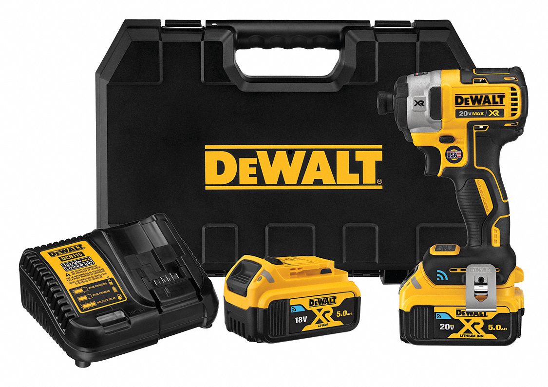 DEWALT, 20V MAX* XR 1/2in. Mid-Range Impact Wrench Kit, Drive Size 1/2 in,  Volts 20, Battery Type Lithium-ion, Model# DCF891Q1