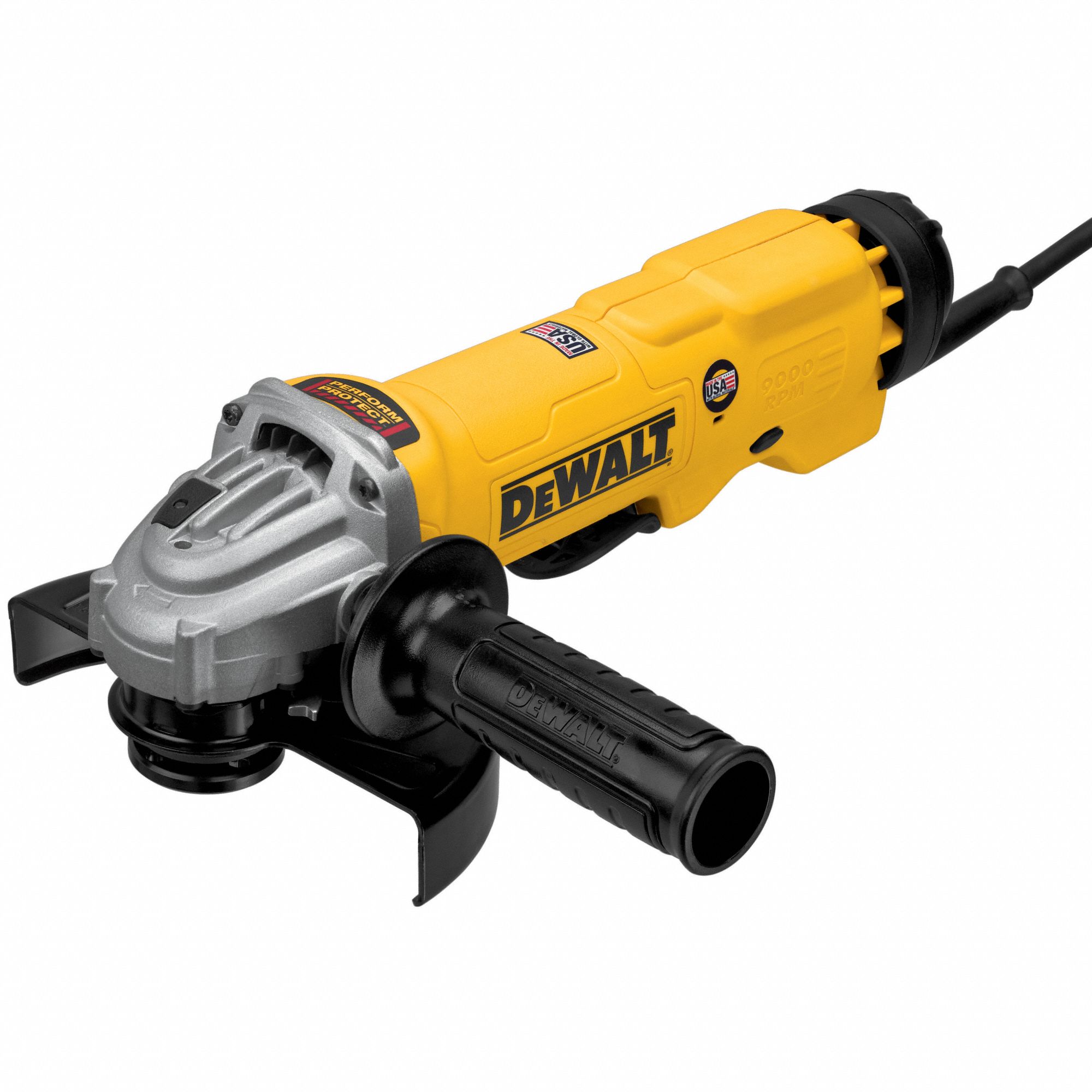 DEWALT Angle Grinder, 6 in Wheel Dia., 13 Amps, 120V AC, 9,000 RPM No
