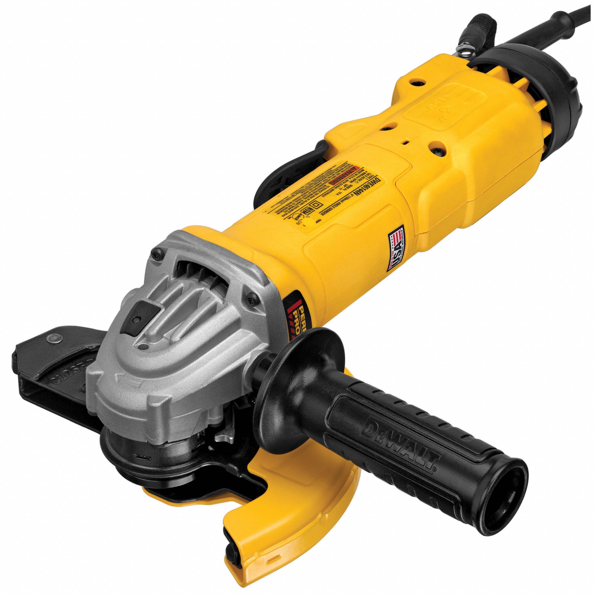 DEWALT Angle Grinder, 6 in Wheel Dia., 13 Amps, 120V AC, 9,000 RPM No