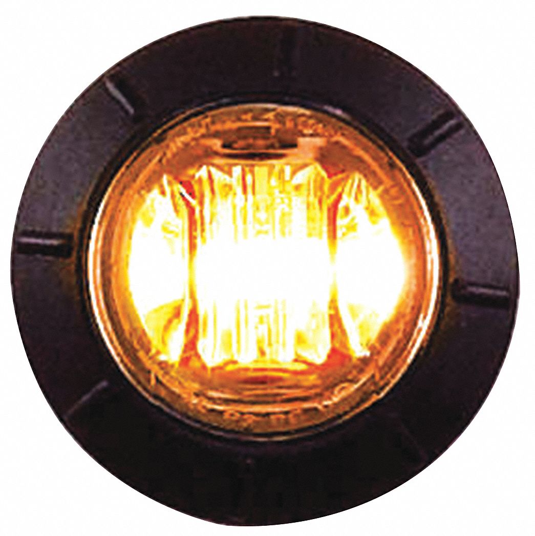 MAXXIMA Amber Clearance Marker Light, J592e, P2, PC, Grommet, Round