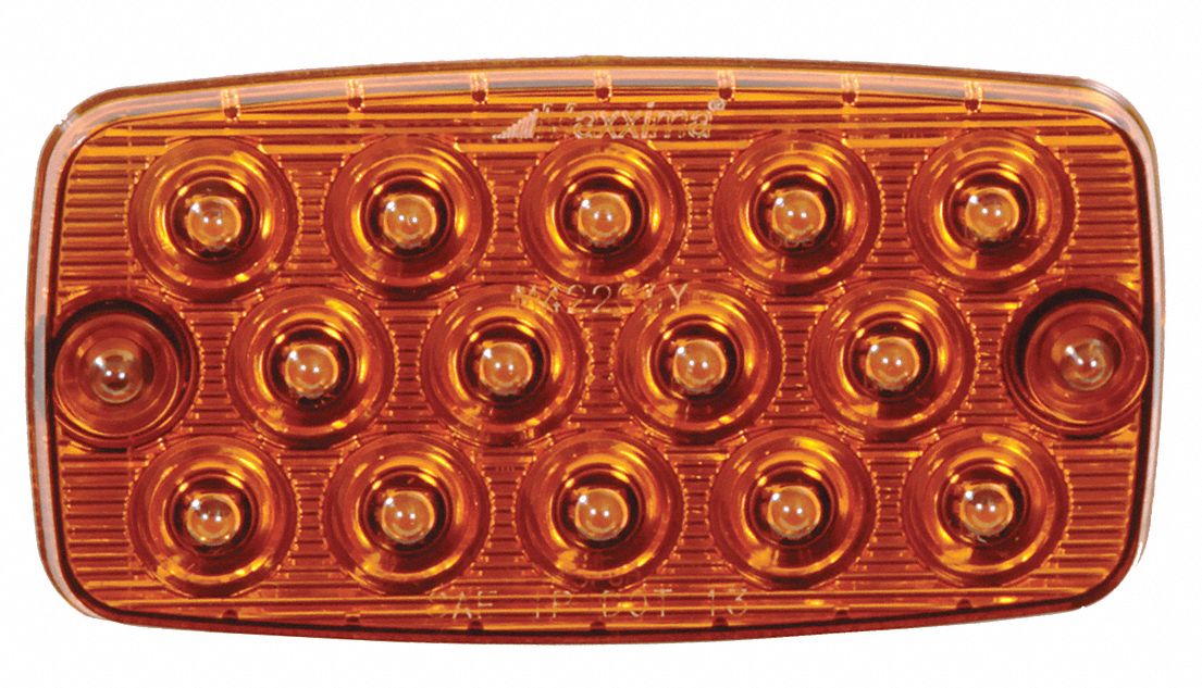 LED MARKER,RECTANGULAR,AMBER,4-5/8