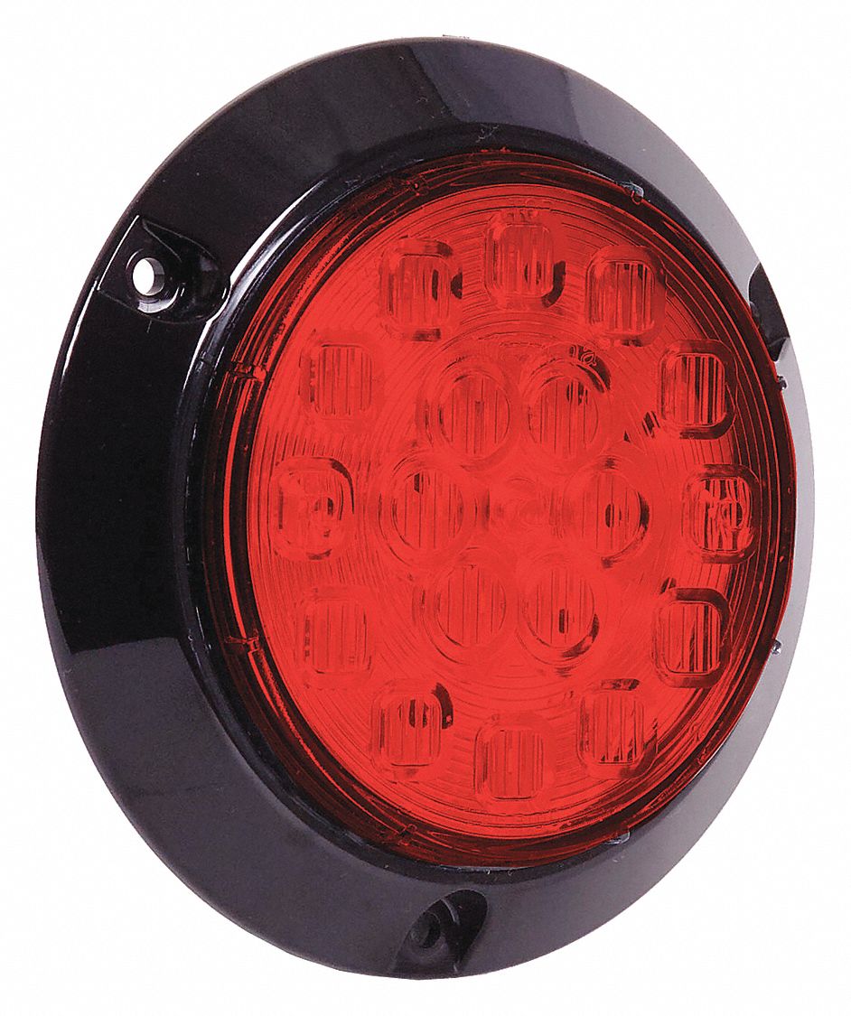 STOP/TURN/TAIL LIGHT, LED, STOP LIGHT, RED, ROUND, 5½ IN OVERALL DIAMETER, 3/4 IN OVERALL D