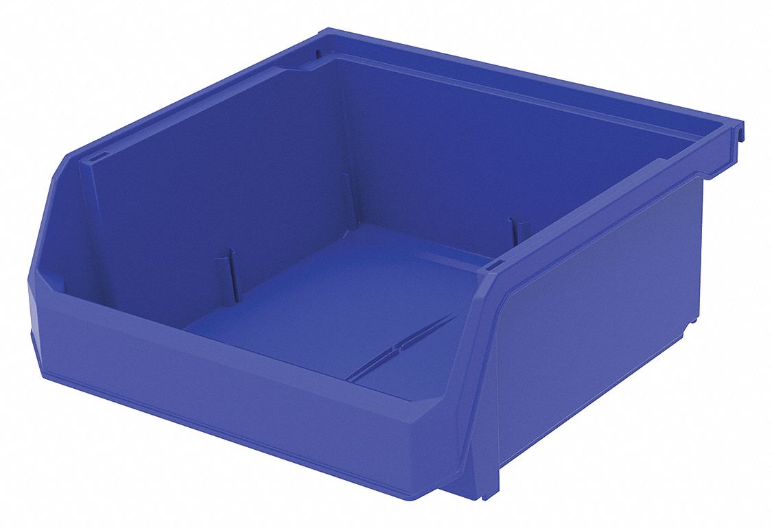 11 in x 10 7/8 in x 5 in, Blue, Hang and Stack Bin - 54DE58|HSN235BLUEG ...
