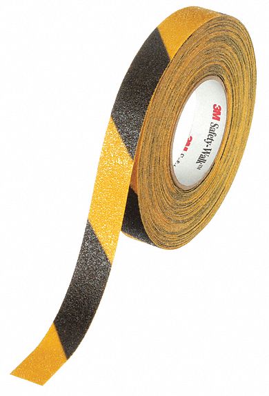 AntiSlip Tape 60 ftLx1 W BLK/YLW 60Grit