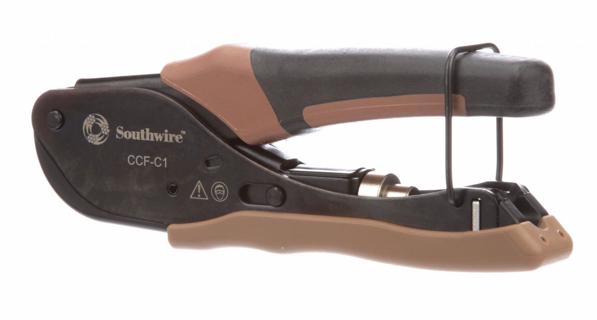 Crimper and Connector Kit: For F Connectors/RJ-45, RG6/RG6 Quad, 5 39/64 in Overall Lg