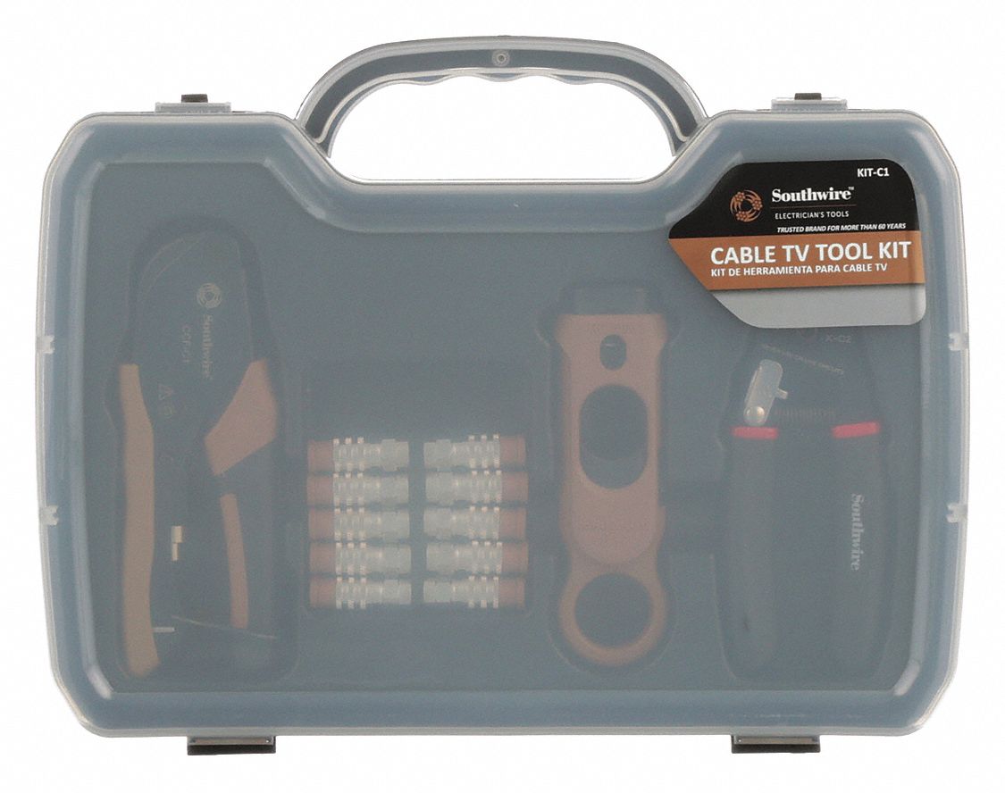 COMMUNICATIONS TOOL SET, 3 TOTAL PIECES, ELECTRICAL AND TELECOM TOOLS, TOOL CASE