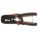 CRIMPER, FOR PHONE AND DATA CABLES, 7 3/8 IN OVERALL L, CUTTING BLADE, HANDLE LOCK