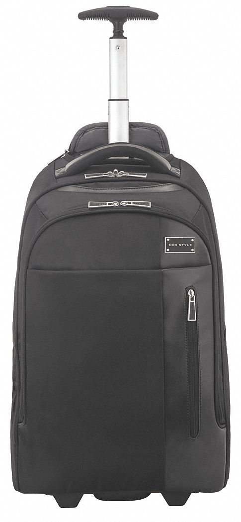 Roller Laptop Backpack: Fits Laptop Up to 17.3 in and 10 in Tablet, Polyester, 21 in Lg