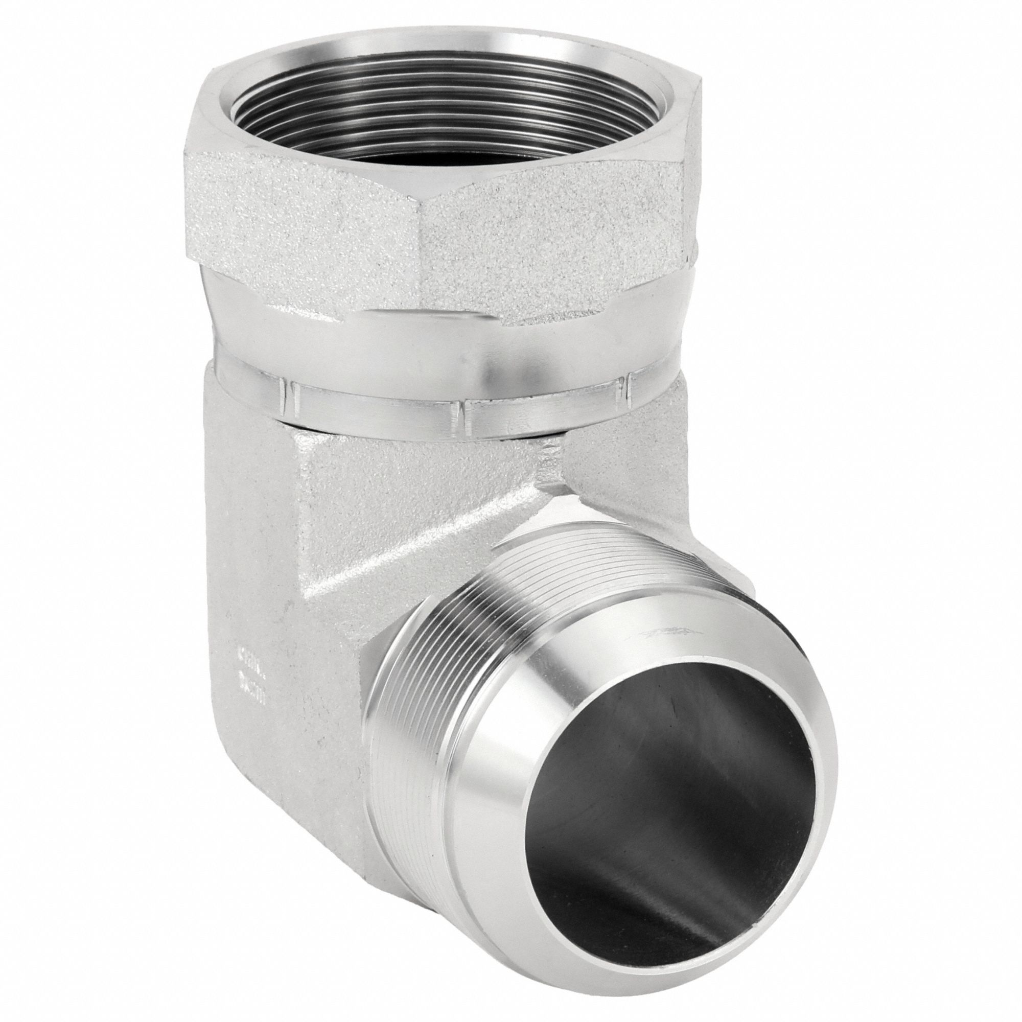 Hydraulic Hose Adapter: 1 1/2 in x 1 1/2 in Fitting Size, Male x Female, JIC x JIC, Swivel