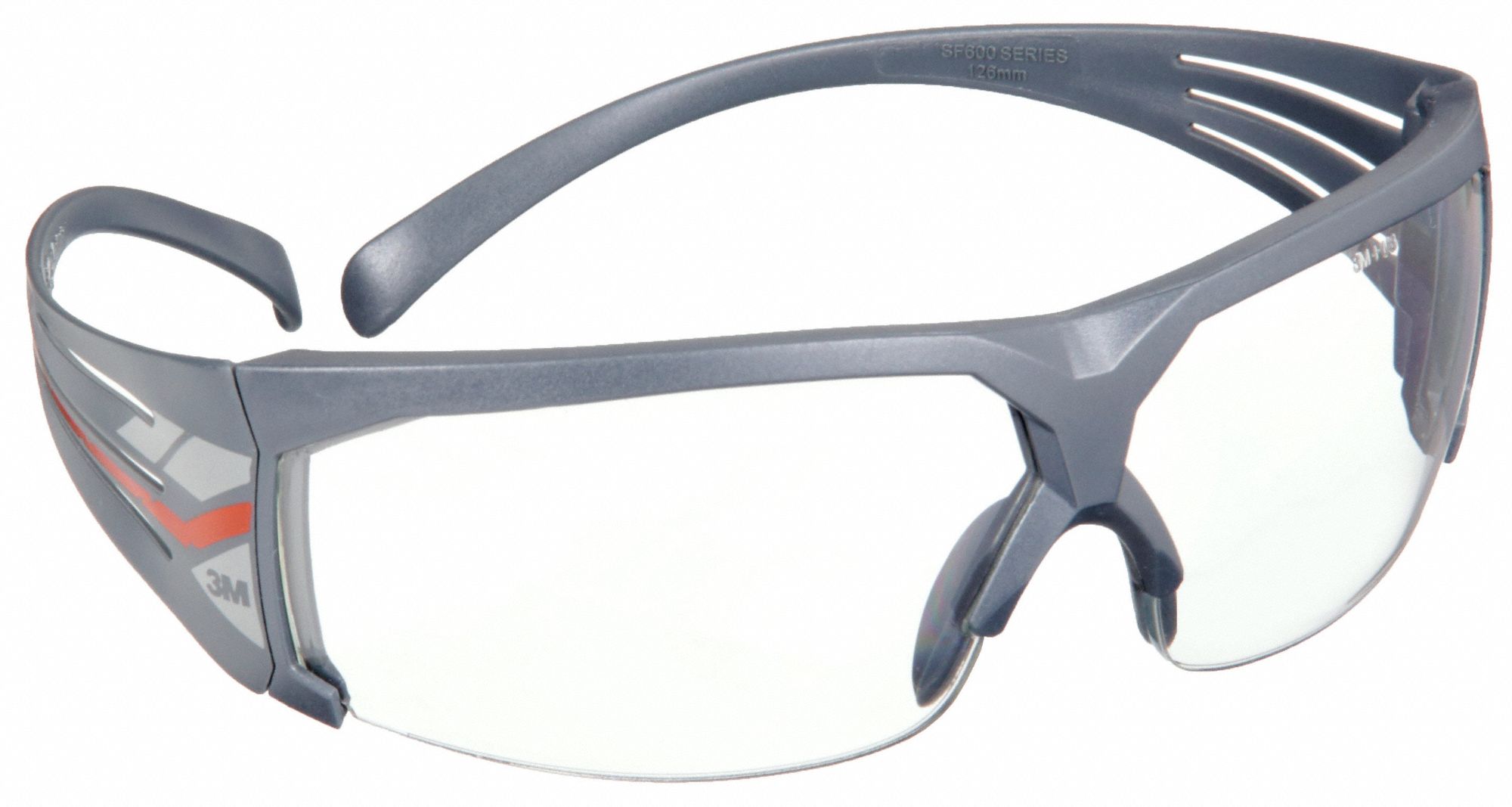 LUNETTES SÉCURITÉ UNISEXES SECUREFIT, ANTI-BUÉE/PROTECTION ANTI-UV, ANSI, GRIS/CLAIR, PLASTIQUE/PC