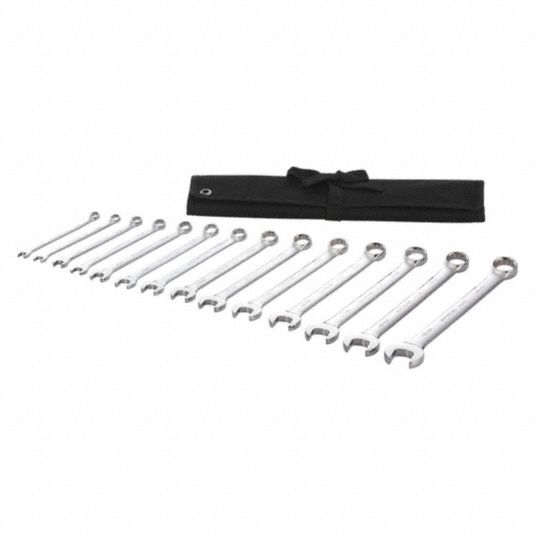 WESTWARD, Alloy Steel, Chrome, Combination Wrench Set - 54DF93|54DF93 ...