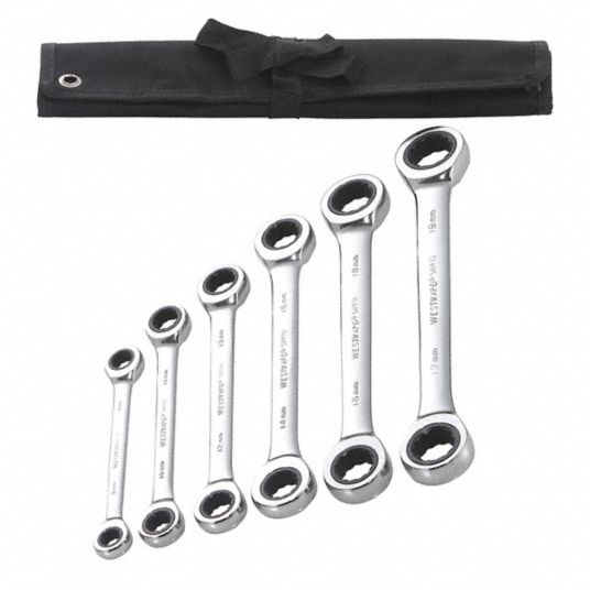 WESTWARD, Alloy Steel, Chrome, Box End Wrench Set - 54DG35|54DG35 ...