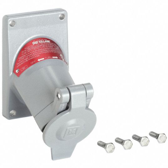 Receptacle: 5-20R, 20 A, 125V AC, 2 Poles, 0 Gangs, Aluminum