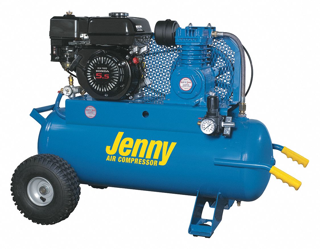 JENNY, 1 Stage, 5.5 hp Engine, Portable Gas Air Compressor 54DH95