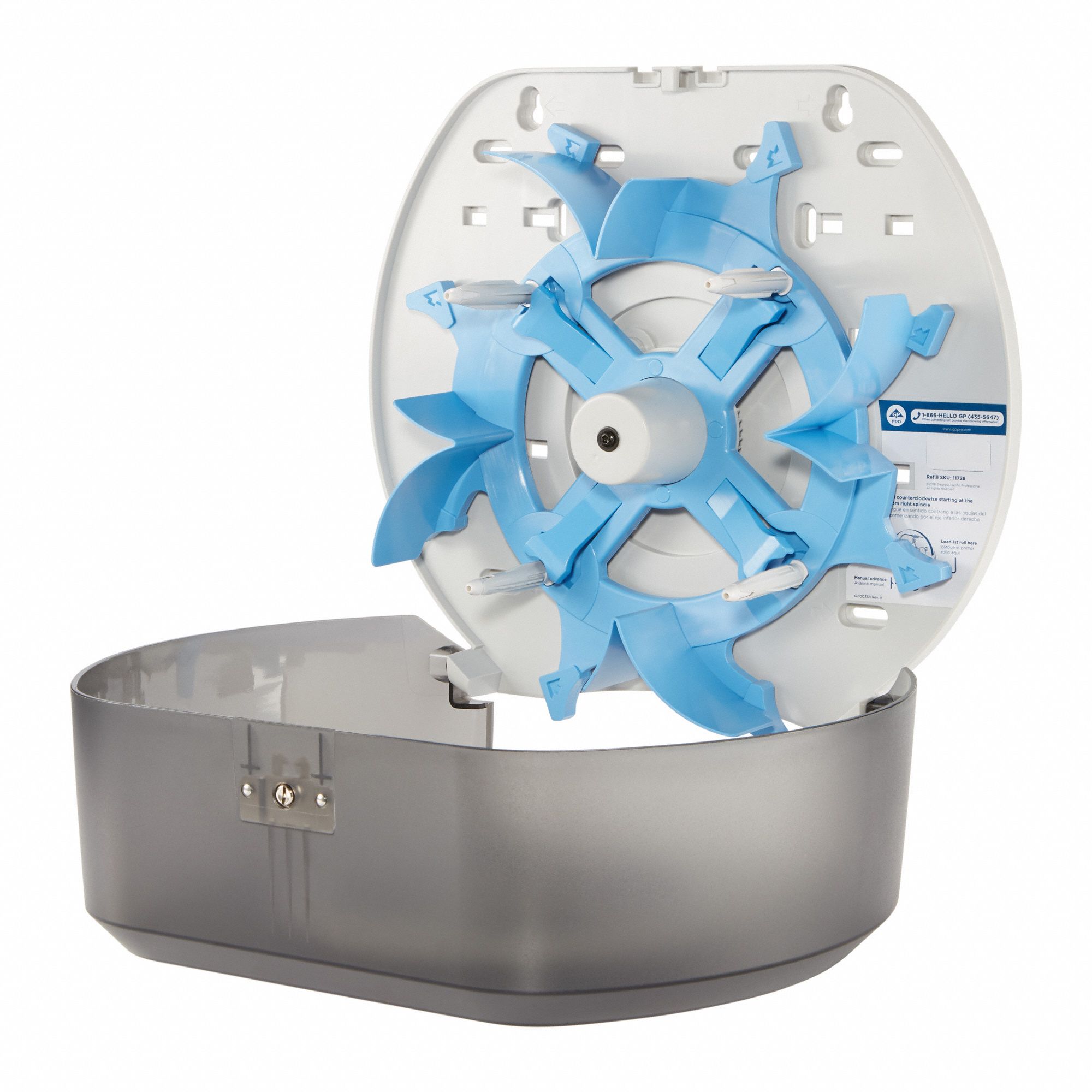 Toilet Paper Dispenser, Pacific Blue Ultra(TM), Smoke, Coreless, (4) Rolls