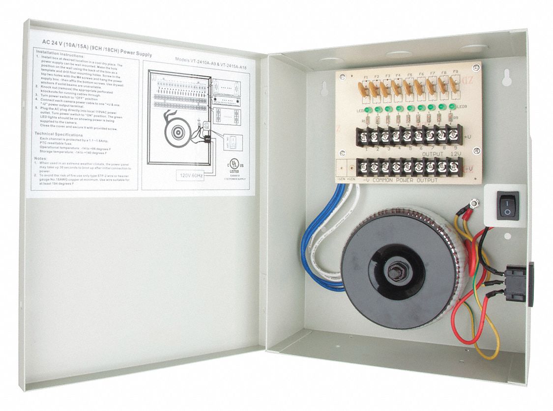 VITEK Power Supply, Output 24VAC, VA Rating 240 54DL60VT2410AA9