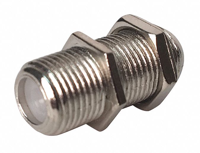 BARREL COUPLER,F,SILVER,10PK