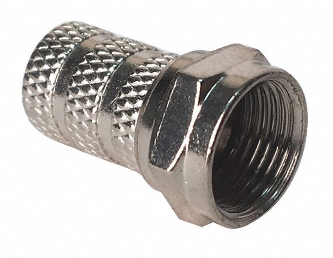 VITEK Twist Connector, F, RG59, Silver, 0 to 1 GHz, PK 10 483C24VT