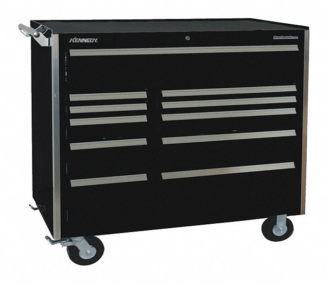 KENNEDY Black Heavy Duty Tool Cabinet, 43 1/8 In H X 46 In W X 24 In D ...