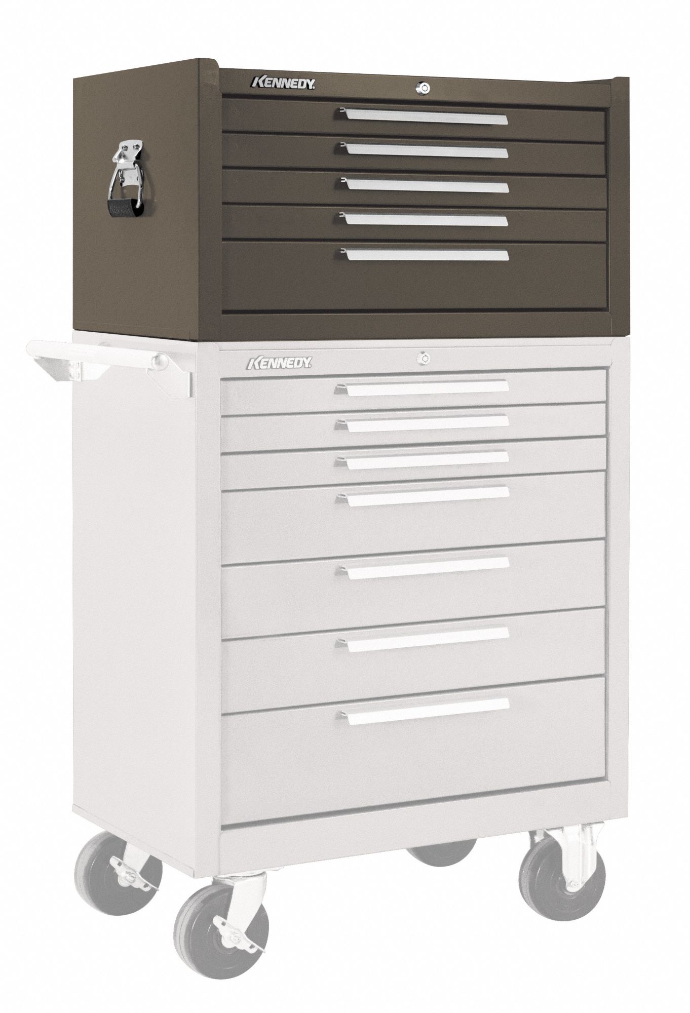 KENNEDY Top Chest Matte Brown, 27 in W x 18 in D x 16 1/2 in H, Brown