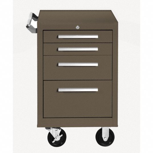 KENNEDY, Matte Brown, 20 1/2 in W x 18 in D x 33 3/4 in H, Rolling Tool
