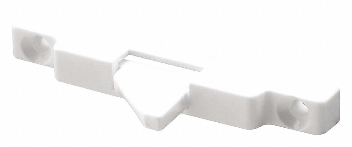 Window Lock: Flip Lock, Handle Not Included, Non-Handed, 2 3/4 in Overall Lg, Sash, White
