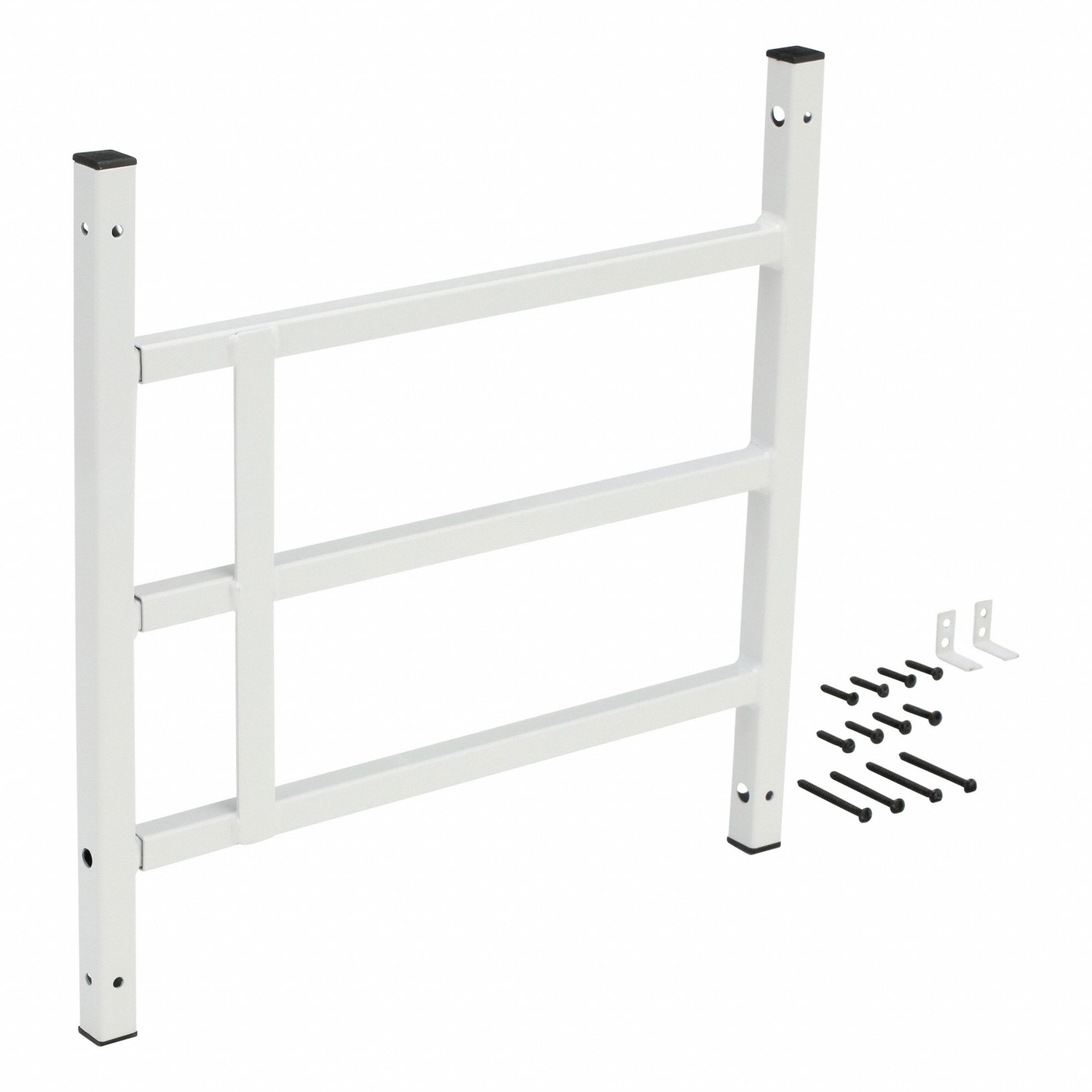 Window Security Guard: Fixed, 15 3/4 in to 22 in, 15 1/4 in Ht, 3 Bars, White