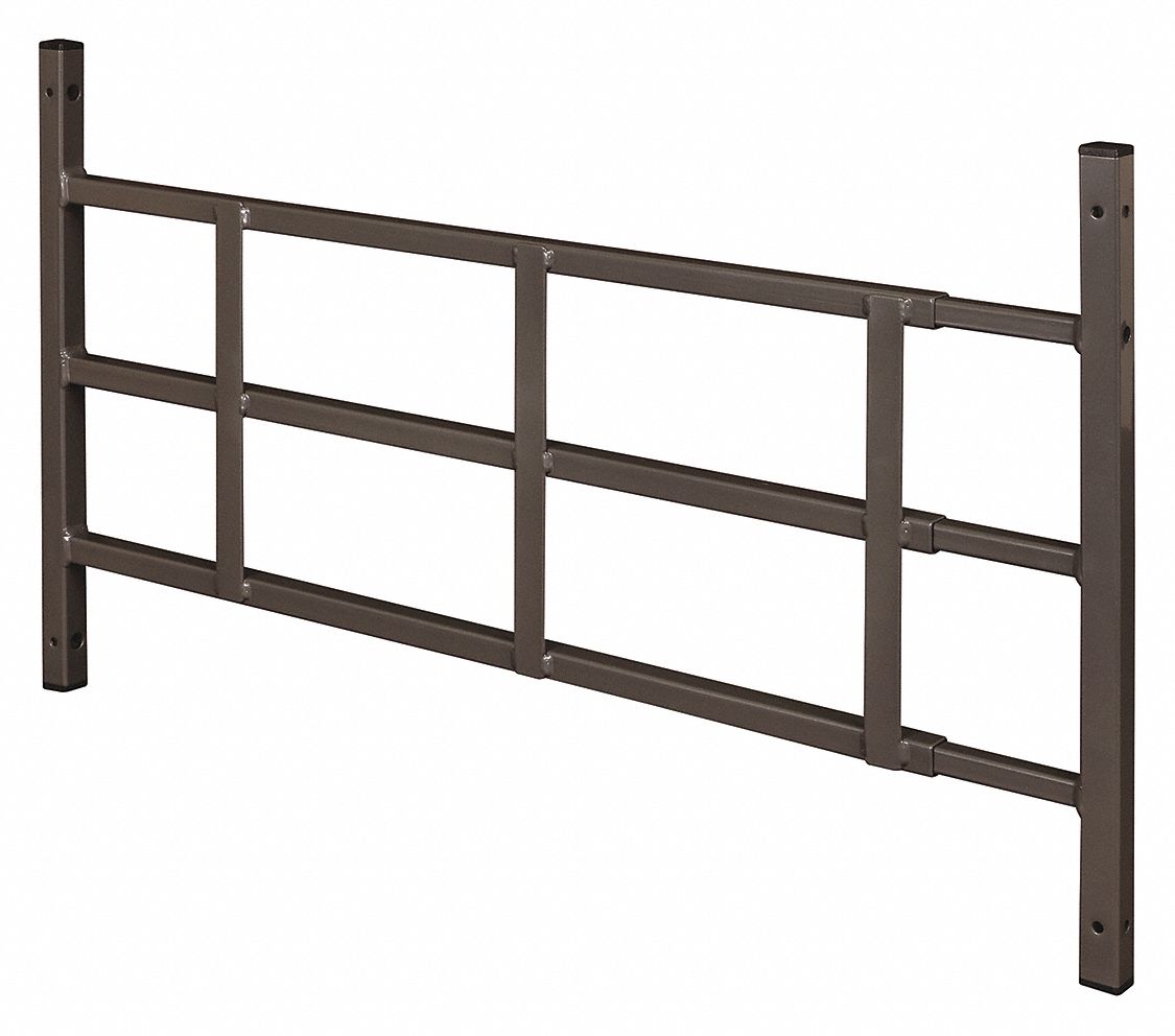 Window Security Guard: Fixed, 23 1/2 in to 38 in, 15 1/4 in Ht, 3 Bars, Black