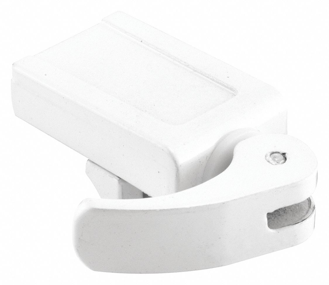 Sliding Door Lock: 1 1/2 in Lg, 1 in Wd, 1 3/8 in Ht