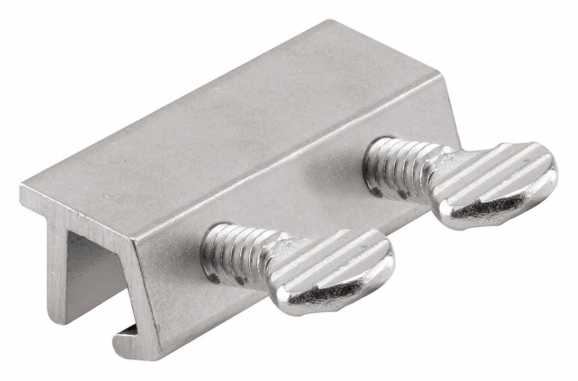 Sliding Door Lock: 2 in Lg, 7/16 in Wd, 7/16 in Ht