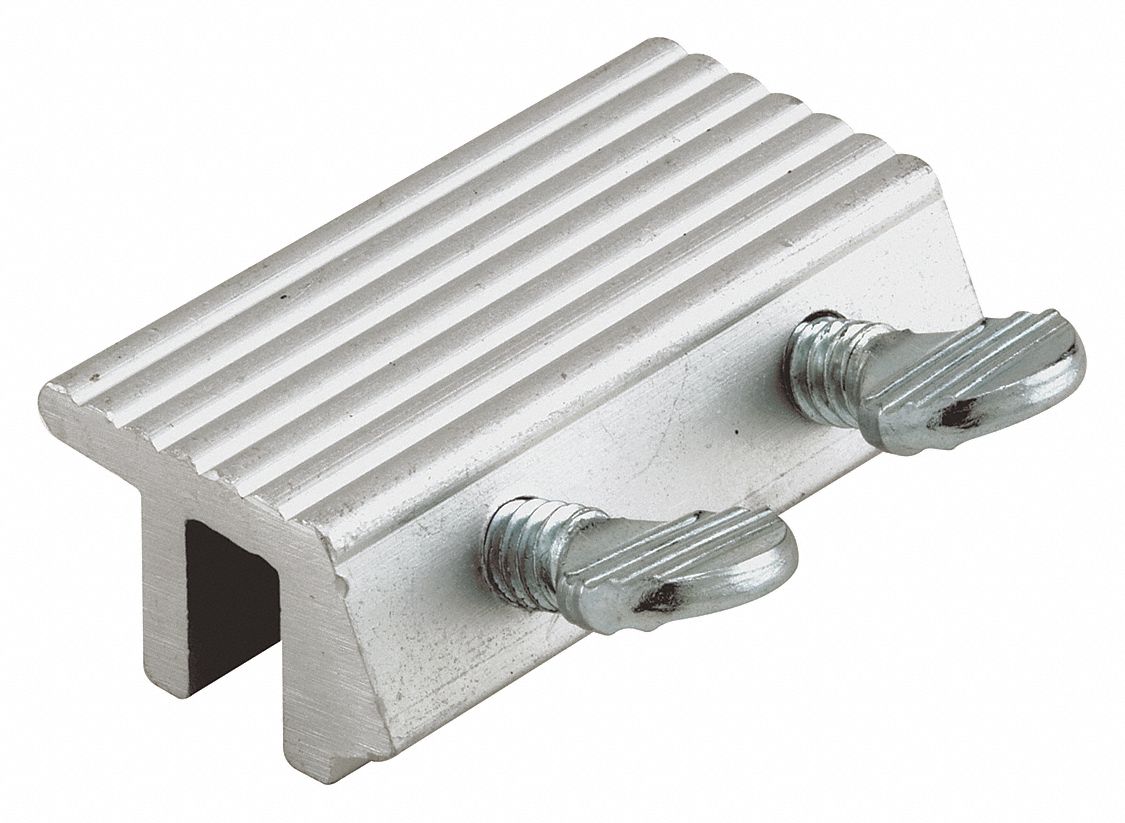 Sliding Door Lock: 2 in Lg, 1/2 in Wd, 1/2 in Ht