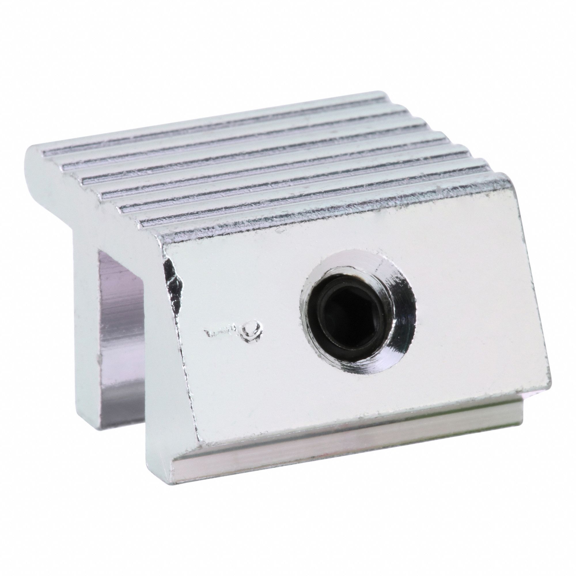 Window Lock: Clamp Lock, Handle Included, Non-Handed, 1/2 in Overall Lg, Sash, Silver